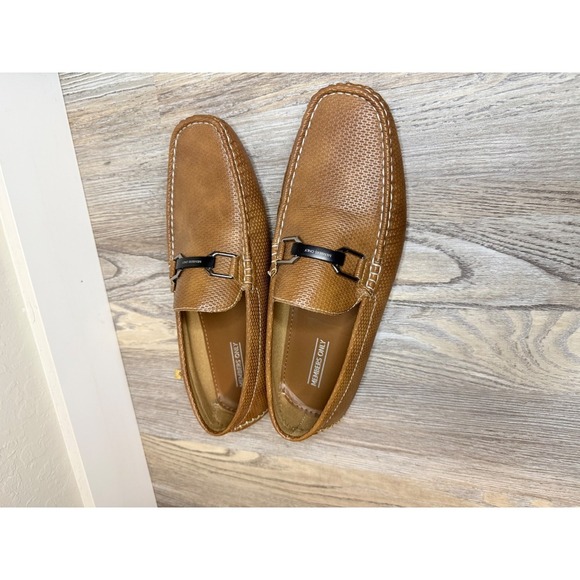 Members Only Mens Tan Woven Loafers Moccasins Driving Shoes - Picture 2 of 4